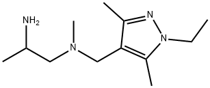 N1-[(1-ethyl-3,5-dimethyl-pyrazol-4-yl)methyl]-N1-methyl-propane-1,2-diamine Structural