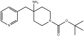 tert-Butyl 4-amino-4-(pyridin-3-ylmethyl)piperidine-1-carboxylate Structural