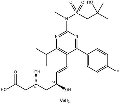 (3R,5S,E)-7-(4-(4-fluorophenyl)-2-((2-hydroxy-N,2-dimethylpropyl)sulfonamido)-6-isopropylpyrimidin-5-yl)-3,5-dihydroxyhept-6-enoic acid Structural