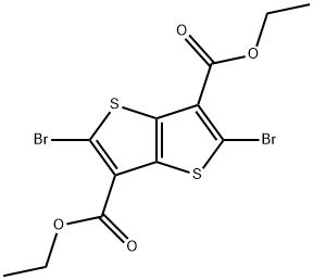 Diethyl 2,5-dibromothieno[3,2-b]thiophene-3,6-dicarboxylate Structural