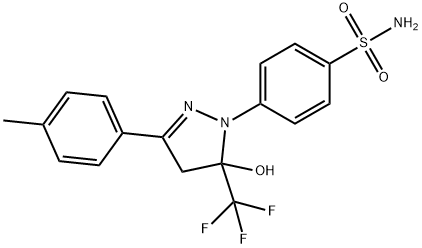 4-[5-hydroxy-3-(4-methylphenyl)-5-(trifluoromethyl)-4H-pyrazol-1-yl]benzenesulfonamide