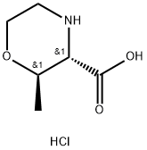 trans-2-Methylmorpholine-3-carboxylic acid hydrochloride Structural