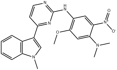 1,4-Benzenediamine, 5-methoxy-N1,N1-dimethyl-N4-[4-(1-methyl-1H-indol-3-yl)-2-pyrimidinyl]-2-nitro- Structural