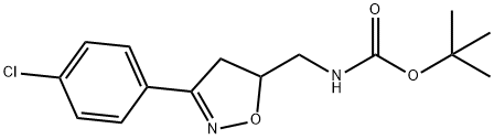tert-Butyl ((3-(4-chlorophenyl)-4,5-dihydroisoxazol-5-yl)methyl)carbamate Structural
