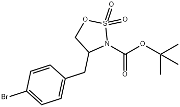 tert-butyl 4-(4-bromobenzyl)-1,2,3-oxathiazolidine-3-carboxylate 2,2-dioxide Structural