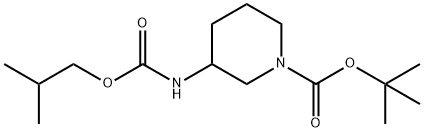 tert-butyl 3-[(isobutoxycarbonyl)amino]piperidine-1-carboxylate Structural