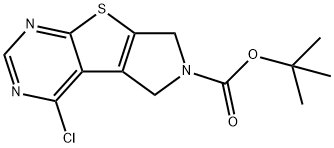 tert-butyl 4-chloro-5H-pyrrolo[3',4':4,5]thieno[2,3-d]pyrimidine-6(7H)-carboxylate Structural