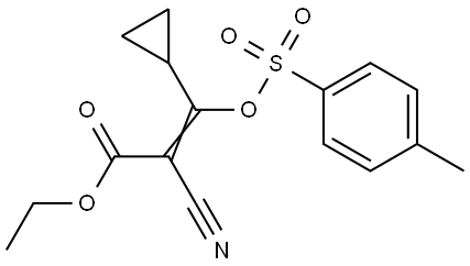 ethyl(Z)-2-cyano-3-cyclopropyl-3-(tosyloxy)acrylate Structural