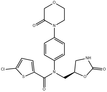 (R)-5-chloro-N-(4-(3-oxomorpholino)phenyl)-N- ((2-oxooxazolidin-5-yl)methyl)thiophene-2-carboxamide Structural