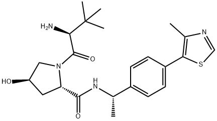 L-Prolinamide, 3-methyl-L-valyl-4-hydroxy-N-[(1S)-1-[4-(4-methyl-5-thiazolyl)phenyl]ethyl]-, (4R)-