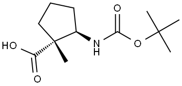 trans-2-tert-Butoxycarbonylamino-1-methyl-cyclopentanecarboxylic acid Structural