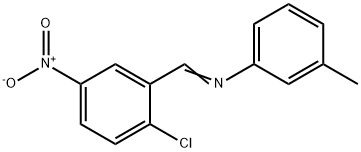 N-[(E)-(2-chloro-5-nitrophenyl)methylidene]-3-methylaniline Structural
