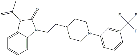 1-(prop-1-en-2-yl)-3-(2-(4-(3-(trifluoromethyl)phenyl)piperazin-1-yl)ethyl)-1H-benzo[d]imidazol-2(3H)-one Structural