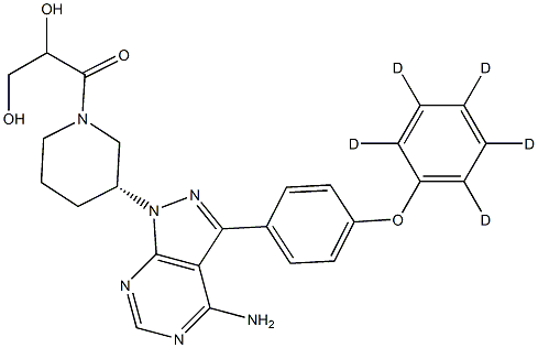 1-[(3R)-3-[4-amino-3-[4-(2,3,4,5,6-pentadeuteriophenoxy)phenyl]pyrazolo[3,4-d]pyrimidin-1-yl]piperidin-1-yl]-2,3-dihydroxypropan-1-one