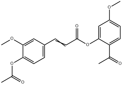 2-Propenoic acid, 3-[4-(acetyloxy)-3-methoxyphenyl]-, 2-acetyl-5-methoxyphenyl ester Structural