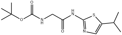 tert-butyl 2-[(5-isopropyl-1,3-thiazol-2-yl)amino]-2-oxoethylcarbamate Structural