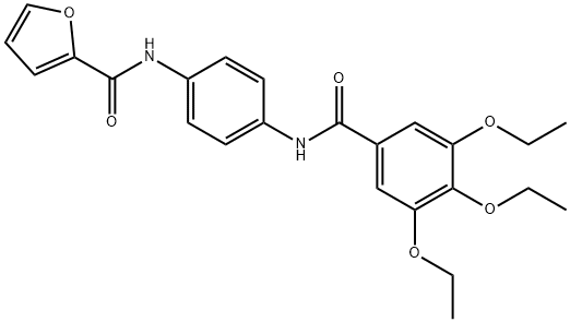 N-(4-{[(3,4,5-triethoxyphenyl)carbonyl]amino}phenyl)furan-2-carboxamide Structural