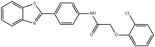 N-[4-(1,3-benzothiazol-2-yl)phenyl]-2-(2-chlorophenoxy)acetamide Structural