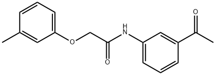N-(3-Acetyl-phenyl)-2-m-tolyloxy-acetamide Structural