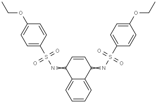 N,N-((1E,4E)-naphthalene-1,4-diylidene)bis(4-ethoxybenzenesulfonamide) Structural