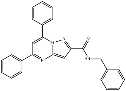 N-benzyl-5,7-diphenylpyrazolo[1,5-a]pyrimidine-2-carboxamide Structural