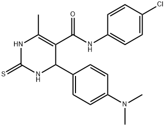 N-(4-chlorophenyl)-4-(4-(dimethylamino)phenyl)-6-methyl-2-thioxo-1,2,3,4-tetrahydropyrimidine-5-carboxamide Structural