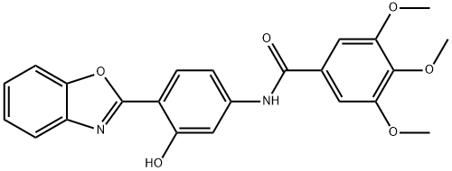 N-[4-(1,3-benzoxazol-2-yl)-3-hydroxyphenyl]-3,4,5-trimethoxybenzamide Structural