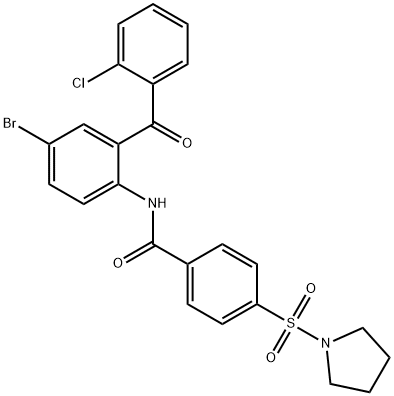 N-(4-bromo-2-(2-chlorobenzoyl)phenyl)-4-(pyrrolidin-1-ylsulfonyl)benzamide Structural
