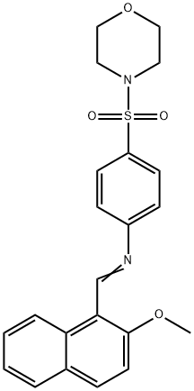 N-[(2-methoxy-1-naphthyl)methylene]-4-(4-morpholinylsulfonyl)aniline Structural