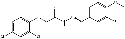 N'-[(E)-(3-bromo-4-methoxyphenyl)methylidene]-2-(2,4-dichlorophenoxy)acetohydrazide Structural
