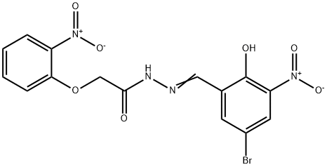 N'-[(E)-(5-bromo-2-hydroxy-3-nitrophenyl)methylidene]-2-(2-nitrophenoxy)acetohydrazide Structural