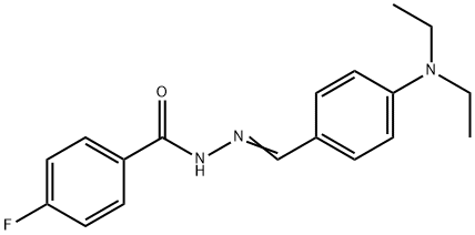 N'-{(E)-[4-(diethylamino)phenyl]methylidene}-4-fluorobenzohydrazide Structural