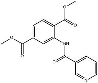 dimethyl 2-(pyridine-3-carbonylamino)benzene-1,4-dicarboxylate Structural
