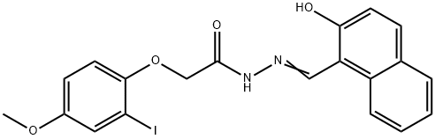 N'-[(Z)-(2-hydroxynaphthalen-1-yl)methylidene]-2-(2-iodo-4-methoxyphenoxy)acetohydrazide Structural