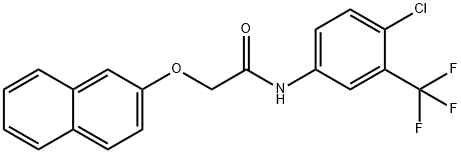 N-[4-chloro-3-(trifluoromethyl)phenyl]-2-(naphthalen-2-yloxy)acetamide Structural