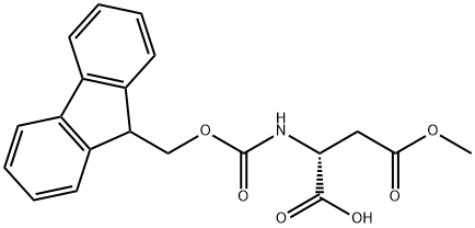 Fmoc-D-Aspartic acid-4-methyl ester Structural