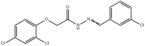 N'-[(E)-(3-chlorophenyl)methylidene]-2-(2,4-dichlorophenoxy)acetohydrazide Structural