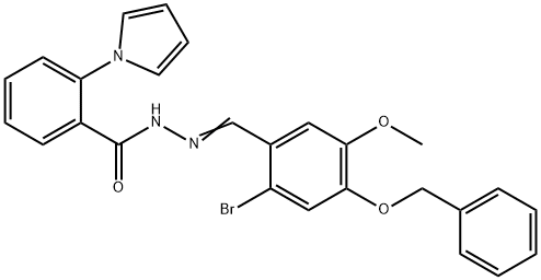 N'-{(E)-[4-(benzyloxy)-2-bromo-5-methoxyphenyl]methylidene}-2-(1H-pyrrol-1-yl)benzohydrazide Structural