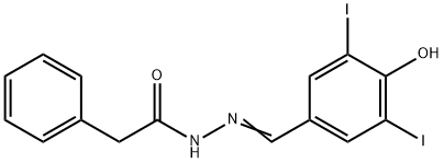 N'-[(E)-(4-hydroxy-3,5-diiodophenyl)methylidene]-2-phenylacetohydrazide Structural