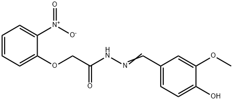 N'-[(E)-(4-hydroxy-3-methoxyphenyl)methylidene]-2-(2-nitrophenoxy)acetohydrazide Structural