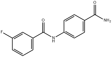 N-(4-carbamoylphenyl)-3-fluorobenzamide Structural