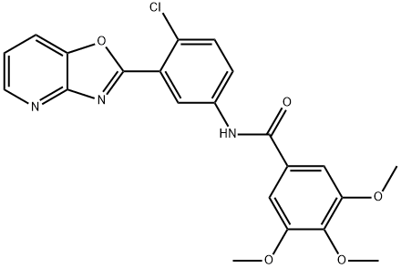 N-(4-chloro-3-[1,3]oxazolo[4,5-b]pyridin-2-ylphenyl)-3,4,5-trimethoxybenzamide Structural