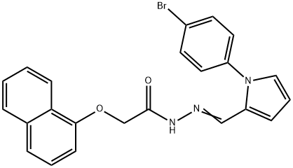 N'-{(E)-[1-(4-bromophenyl)-1H-pyrrol-2-yl]methylidene}-2-(naphthalen-1-yloxy)acetohydrazide Structural