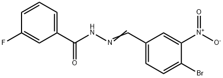 N'-[(E)-(4-bromo-3-nitrophenyl)methylidene]-3-fluorobenzohydrazide Structural
