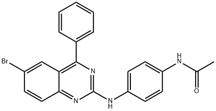 N-(4-((6-bromo-4-phenylquinazolin-2-yl)amino)phenyl)acetamide Structural