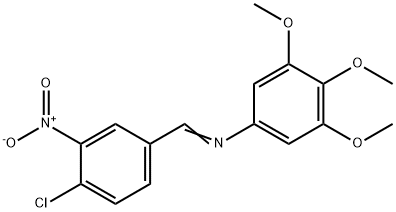 N-[(E)-(4-chloro-3-nitrophenyl)methylidene]-3,4,5-trimethoxyaniline Structural