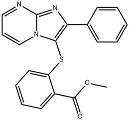 methyl 2-((2-phenylimidazo[1,2-a]pyrimidin-3-yl)thio)benzoate Structural