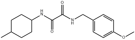 N-(4-methoxybenzyl)-N'-(4-methylcyclohexyl)ethanediamide Structural