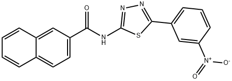 N-(5-(3-nitrophenyl)-1,3,4-thiadiazol-2-yl)-2-naphthamide Structural