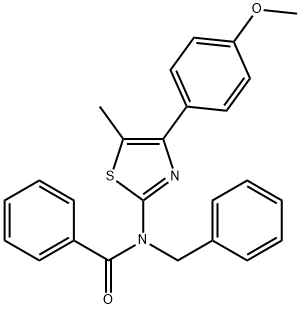 N-benzyl-N-[4-(4-methoxyphenyl)-5-methyl-1,3-thiazol-2-yl]benzamide Structural